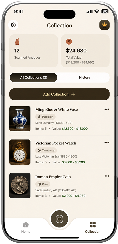 Build Collection screen