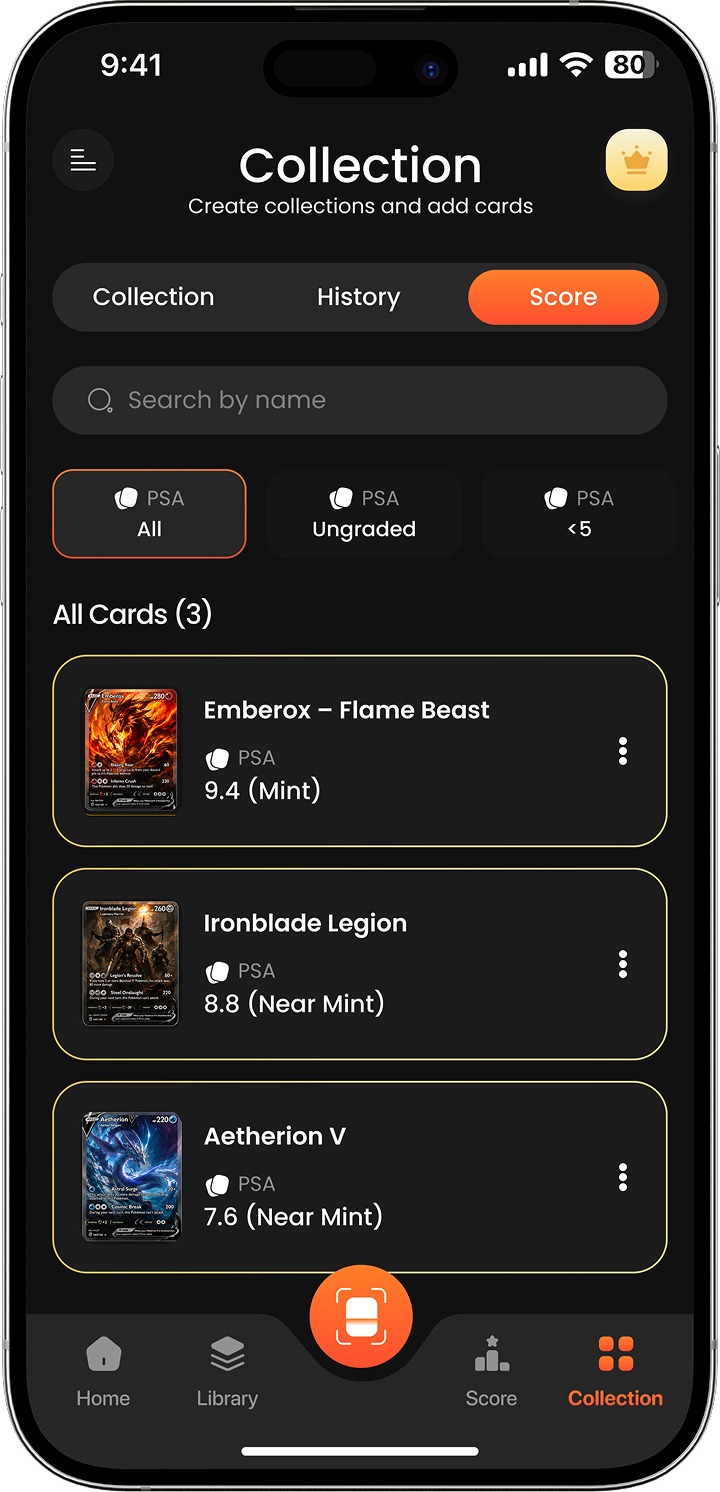 Collection screen